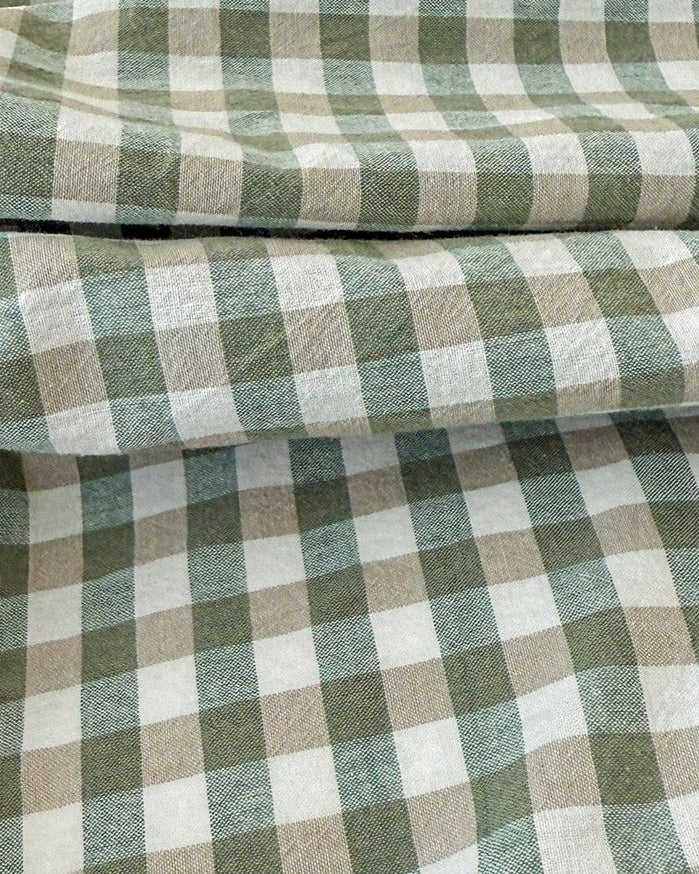 Gingham Washed Cotton Quilt Cover Set