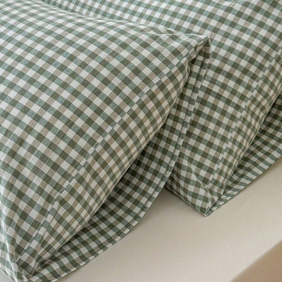 Gingham Quilt Cover Set