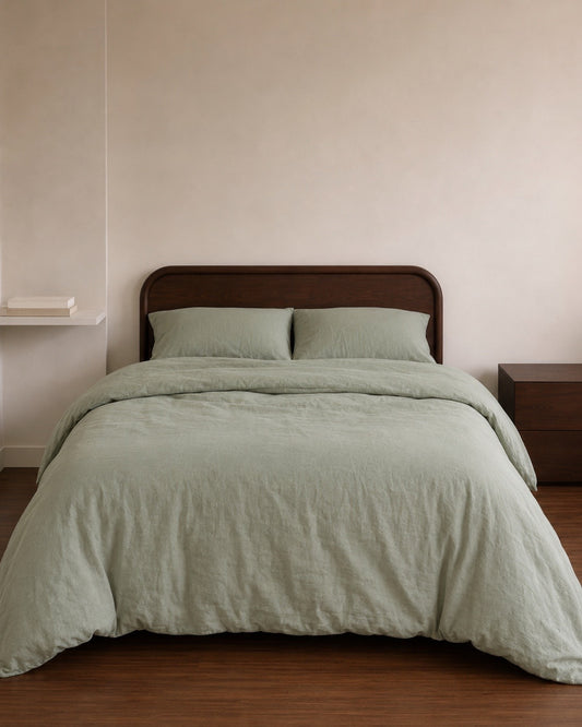 Talia Sage Cotton Quilt Cover Set