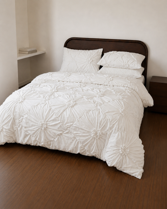 Tatiana White Quilt Cover Set