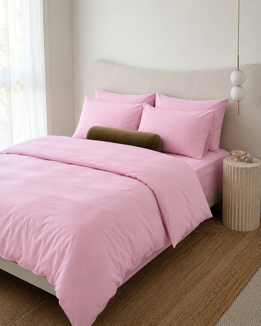 Lightweight Pink Quilt Cover Set