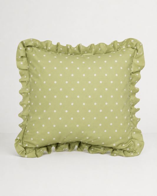 Green Polka Dot Cushion Cover