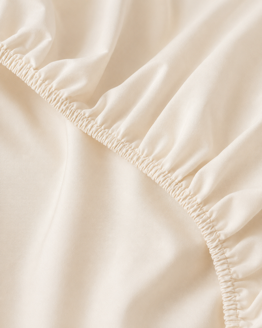 Lightweight Beige Fitted Sheet
