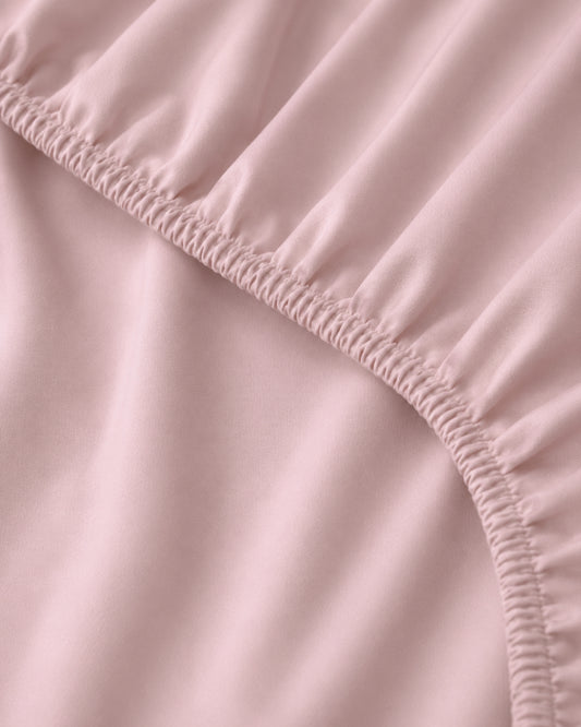 Lightweight Blush Pink Fitted Sheet