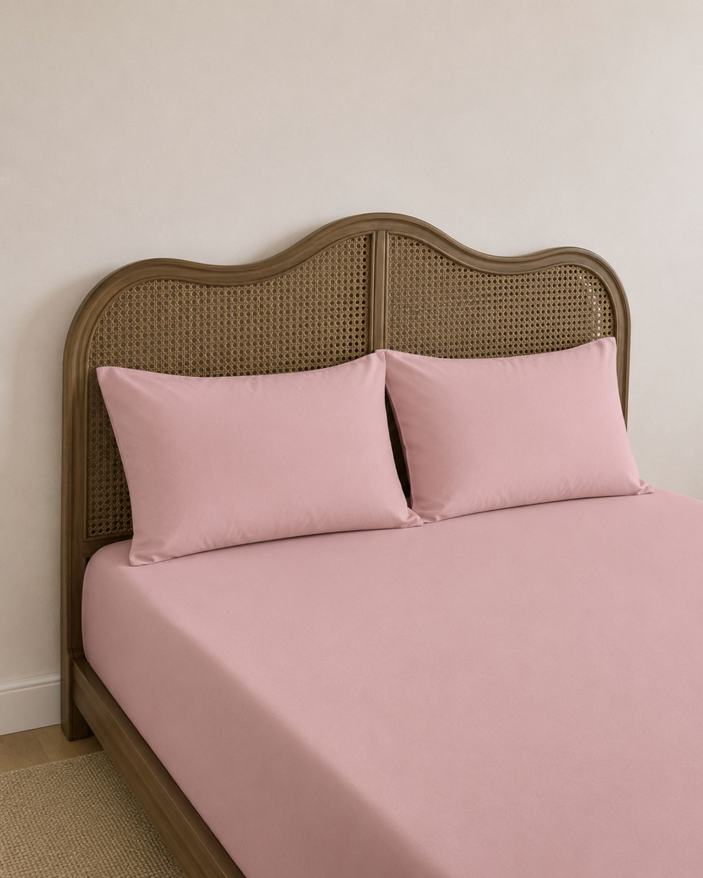 Lightweight Blush Pink Fitted Sheet