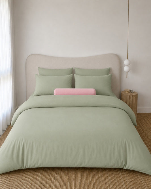 Lightweight Green Quilt Cover Set