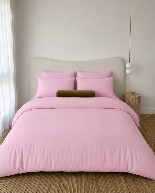 Lightweight Pink Quilt Cover Set