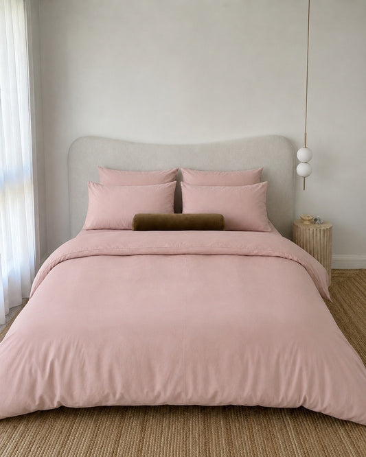 Lightweight Blush Pink Quilt Cover Set