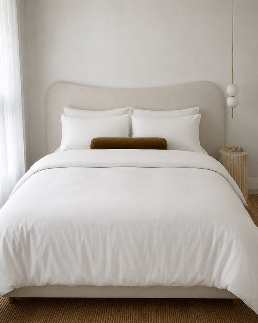 Lightweight White Quilt Cover Set