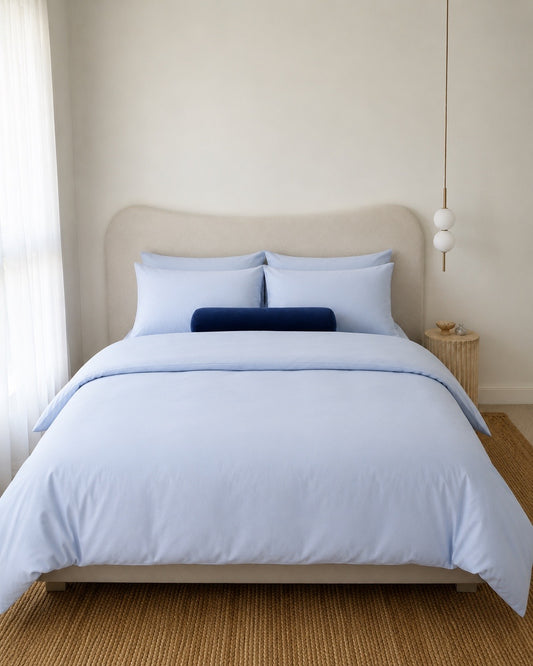 Lightweight Baby Blue Quilt Cover Set