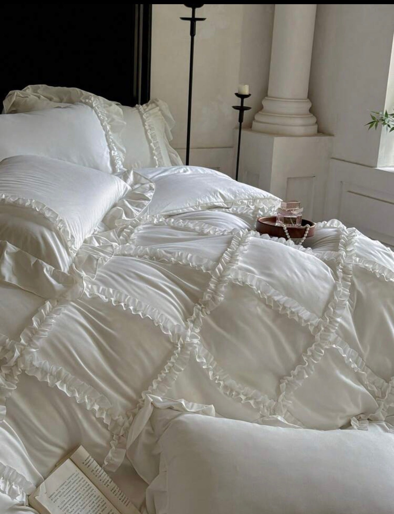 Andrea White Quilt Cover Set