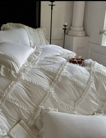 Andrea White Quilt Cover Set