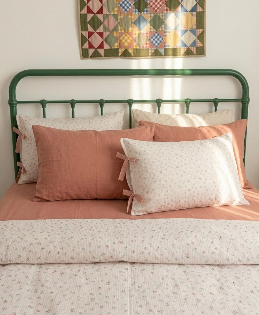 Jasmine Cotton Quilt Cover Set & Flat Sheet