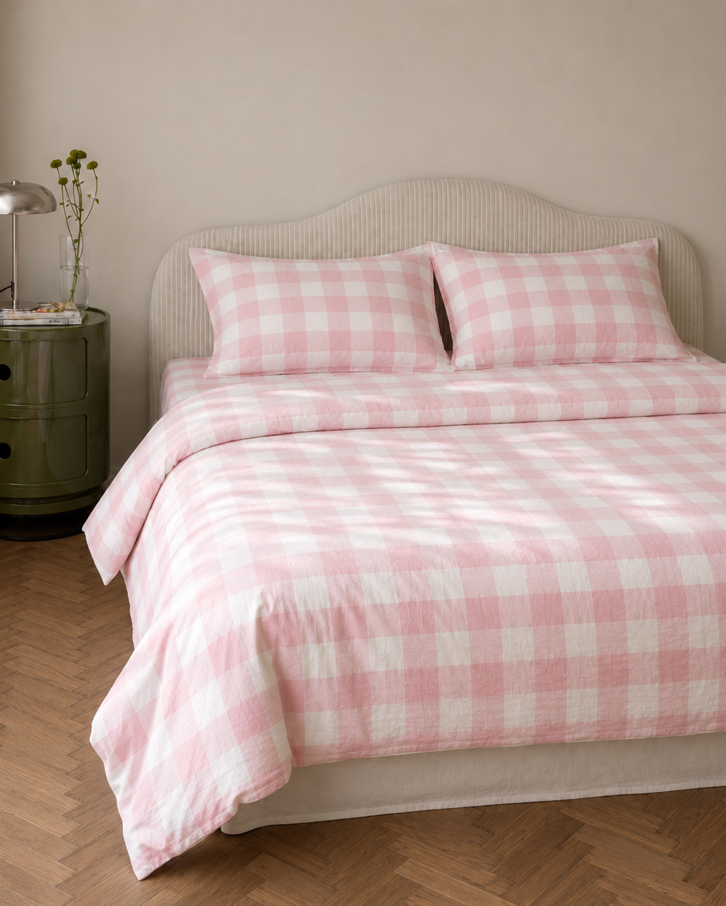 Gingham Cotton Quilt Cover Set