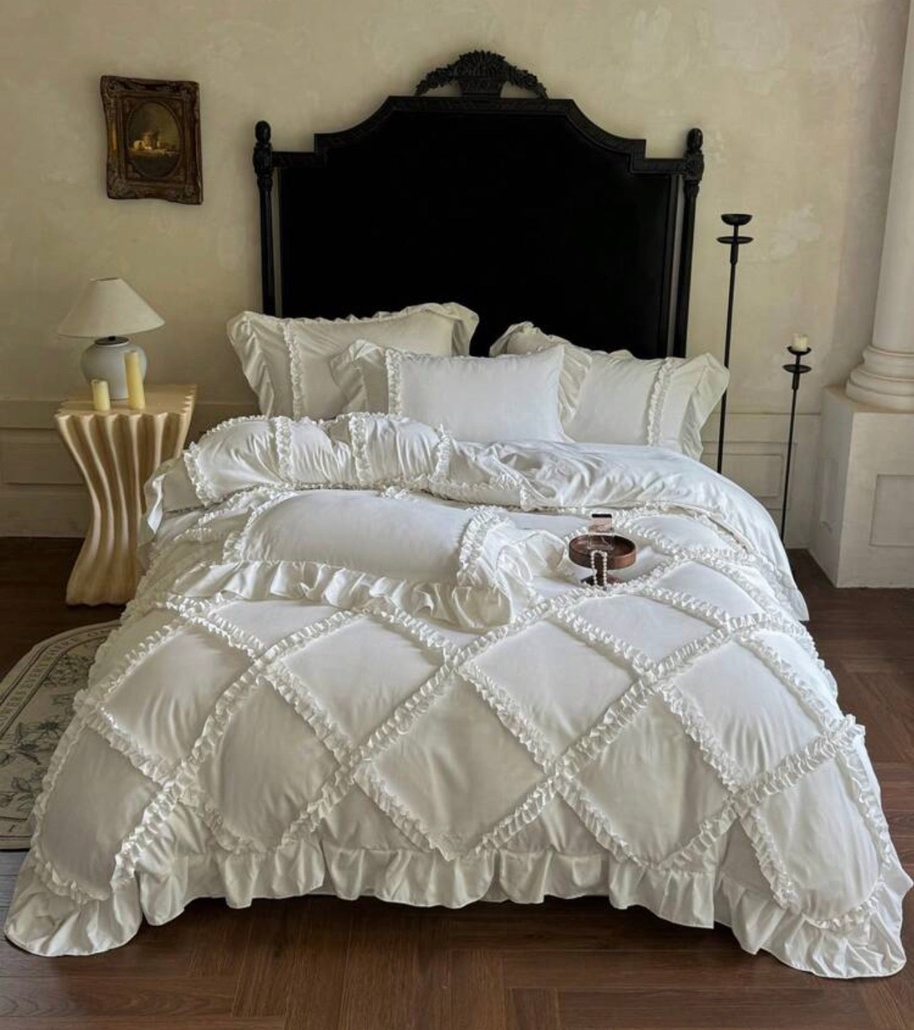 Andrea White Quilt Cover Set