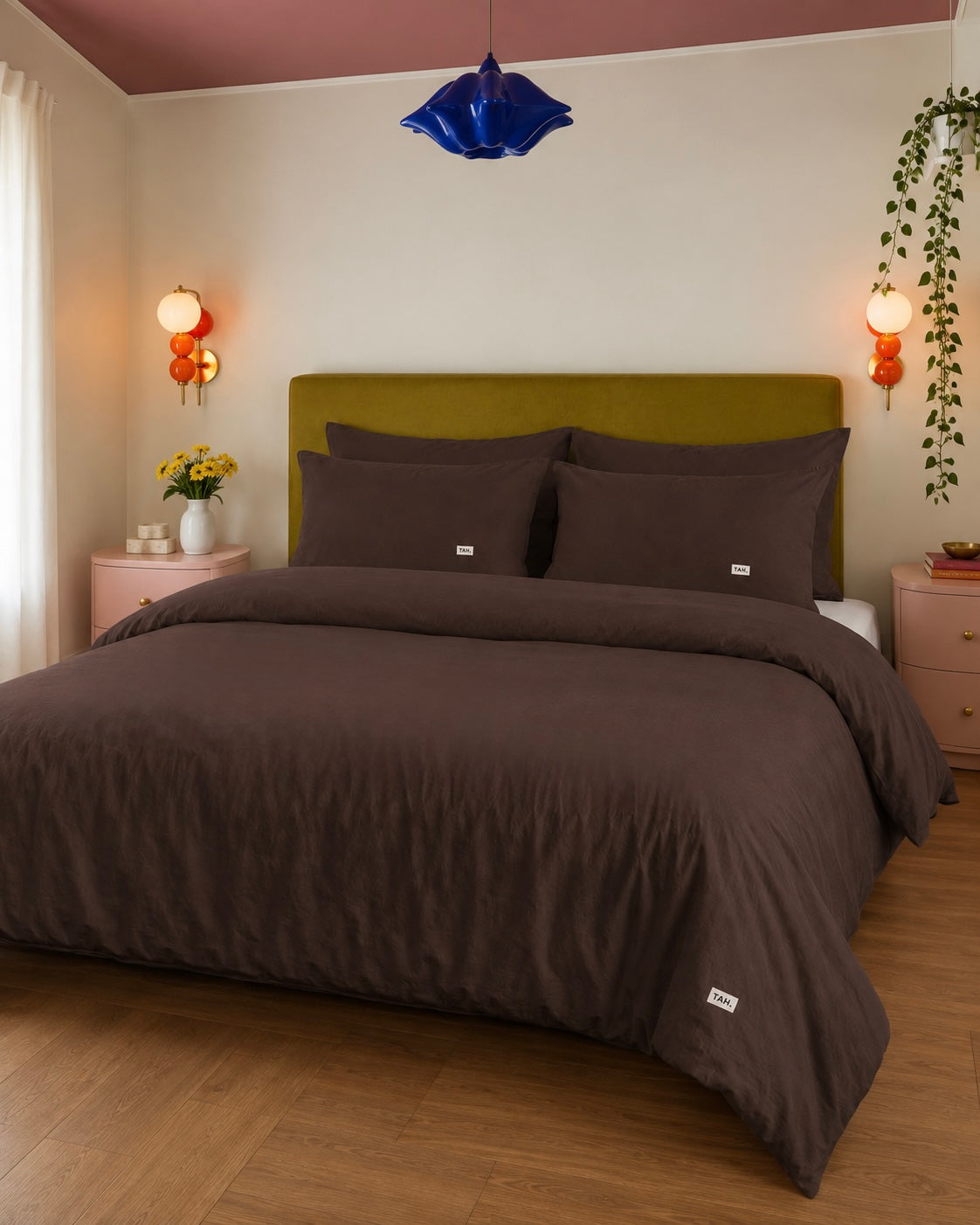 Talia Brown Quilt Cover Set