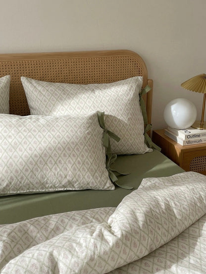 Jasmine Cotton Quilt Cover Set & Flat Sheet