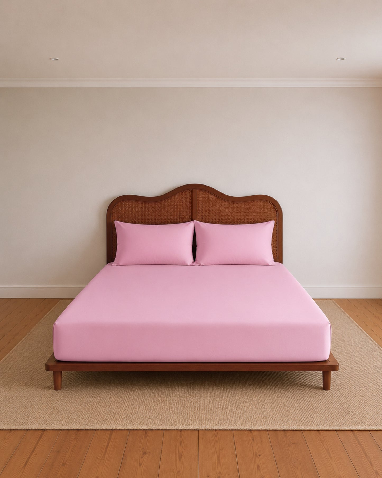 Lightweight Pink Fitted Sheet