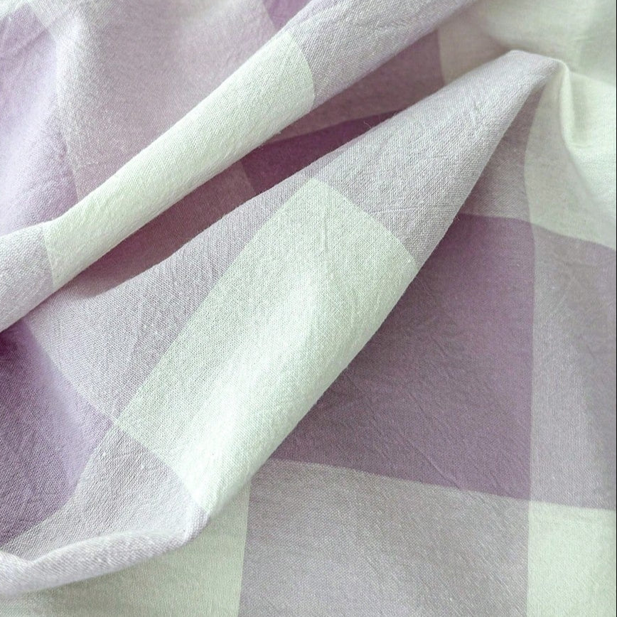 Gingham Quilt Cover Set