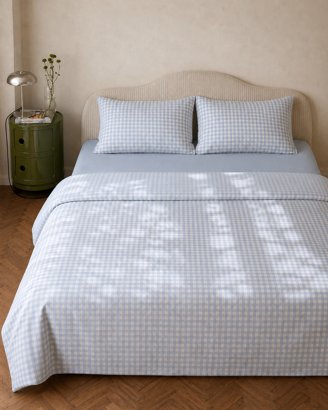 Gingham Quilt Cover Set