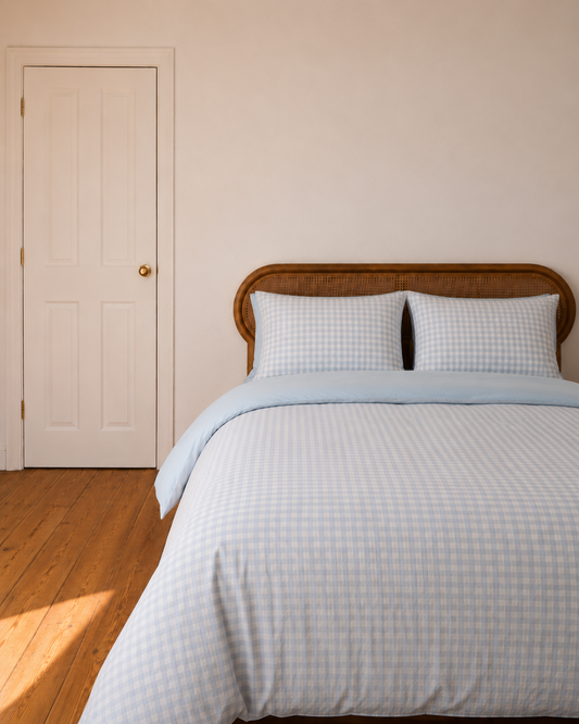 Gingham Quilt Cover Set