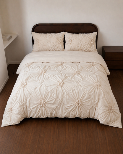 Tatiana Beige Quilt Cover Set