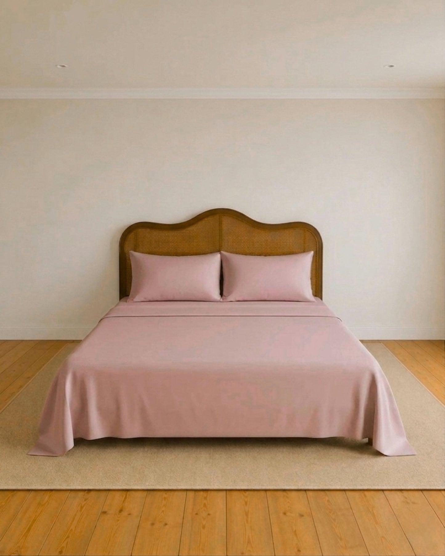 Lightweight Blush Pink Flat Sheet