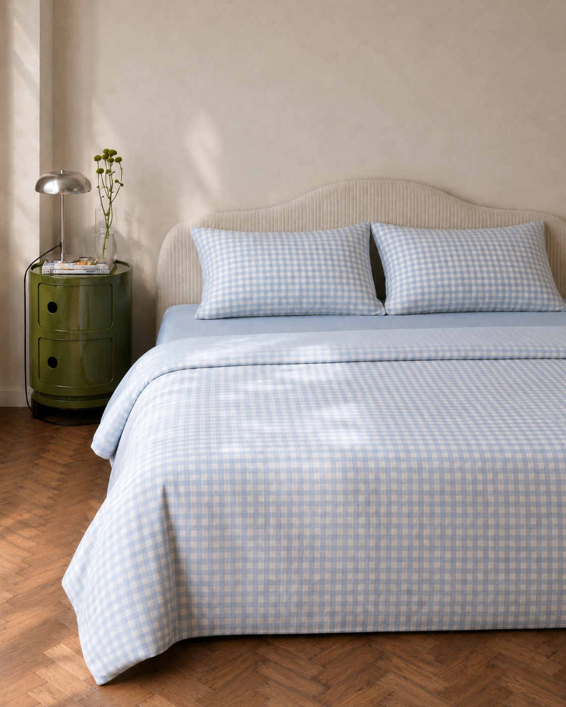 Gingham Quilt Cover Set
