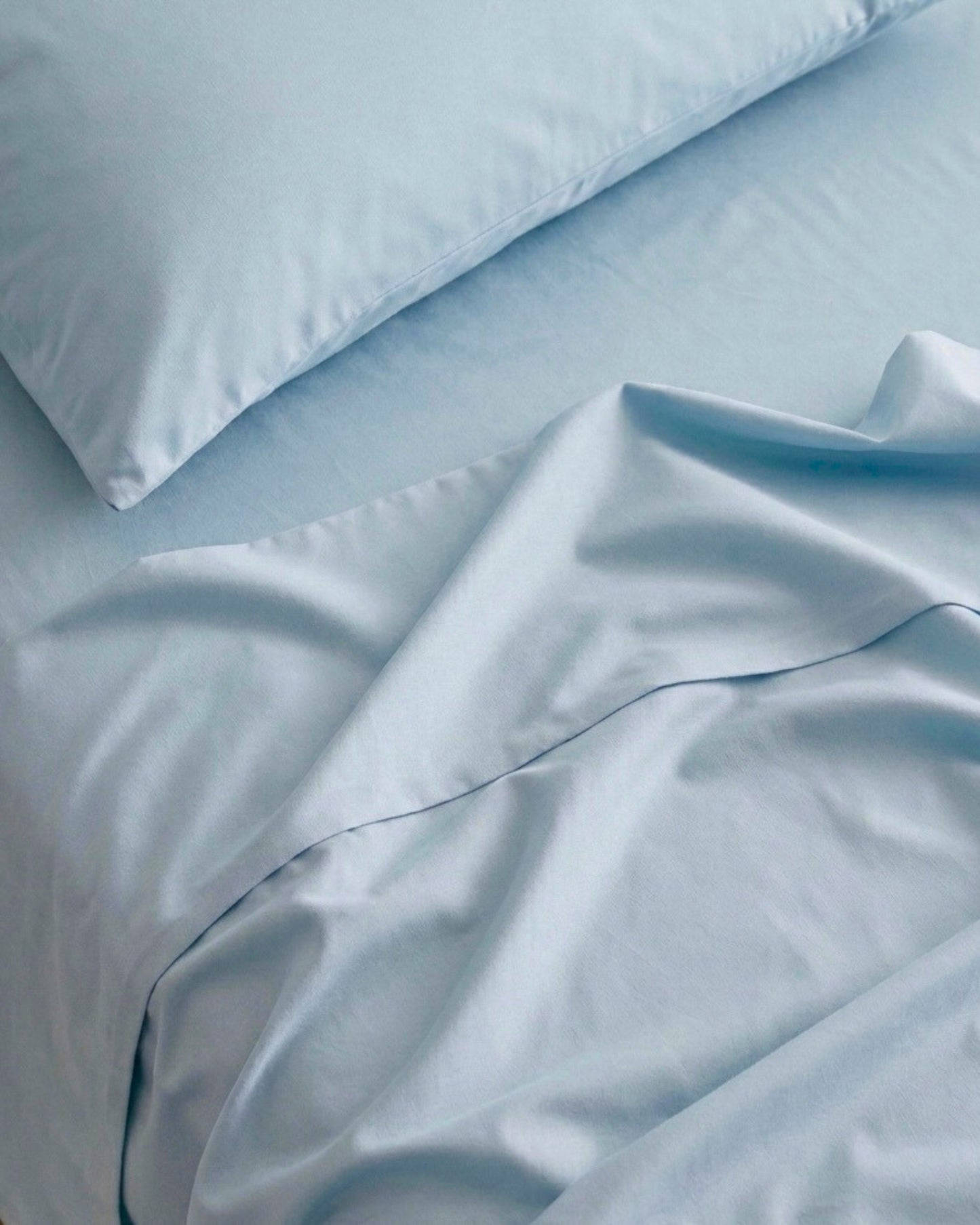 Lightweight Baby Blue Flat Sheet