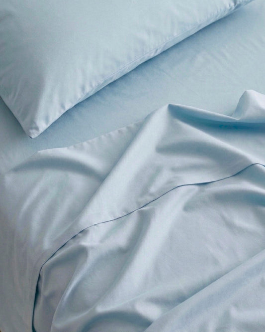 Lightweight Baby Blue Flat Sheet
