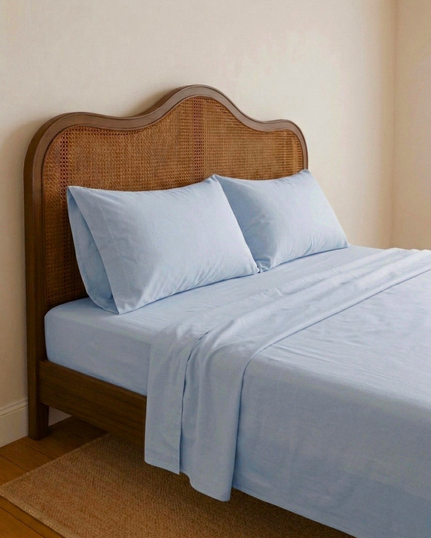 Lightweight Baby Blue Flat Sheet