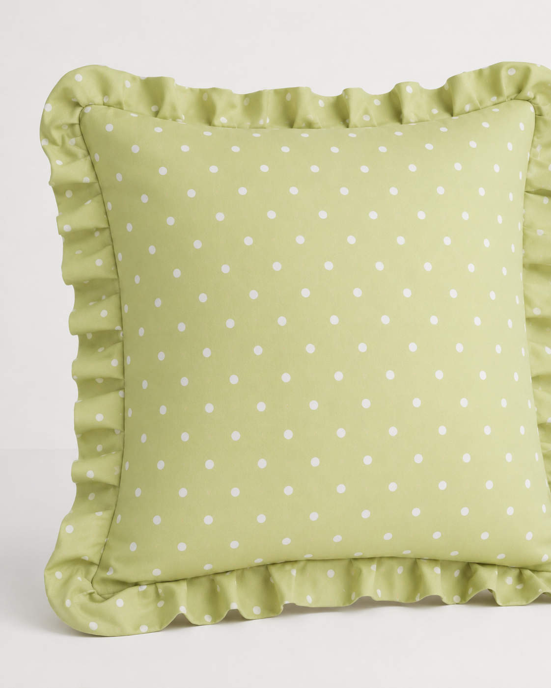 Green Polka Dot Cushion Cover