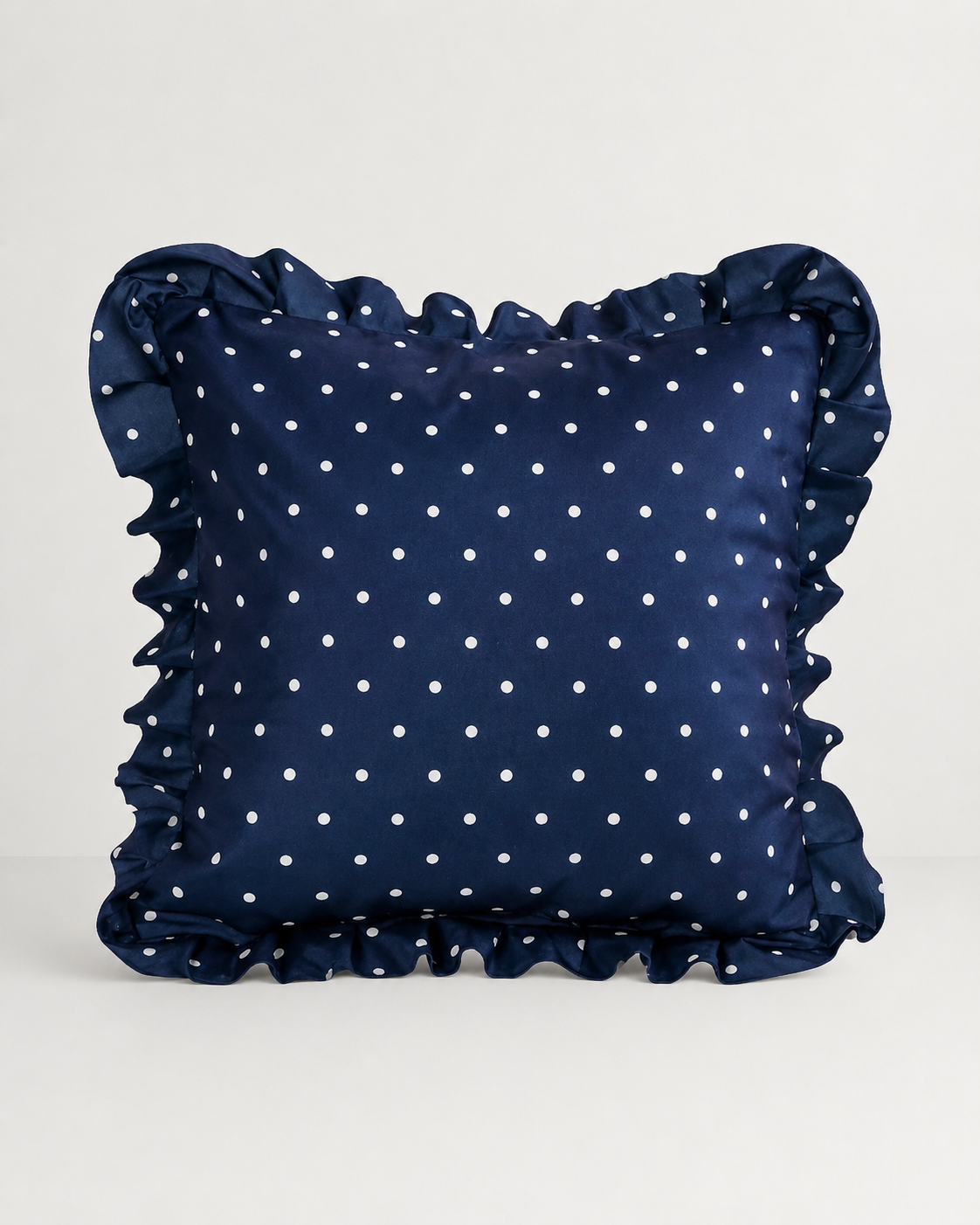Navy Polka Dot Cushion Cover
