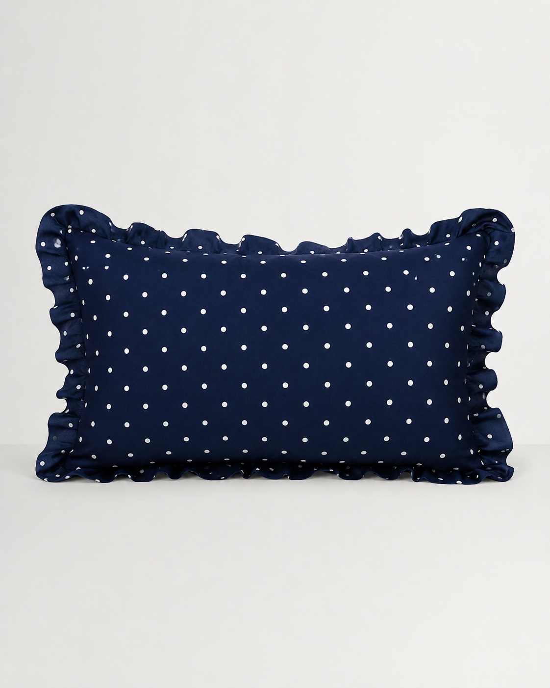 Navy Polka Dot Cushion Cover