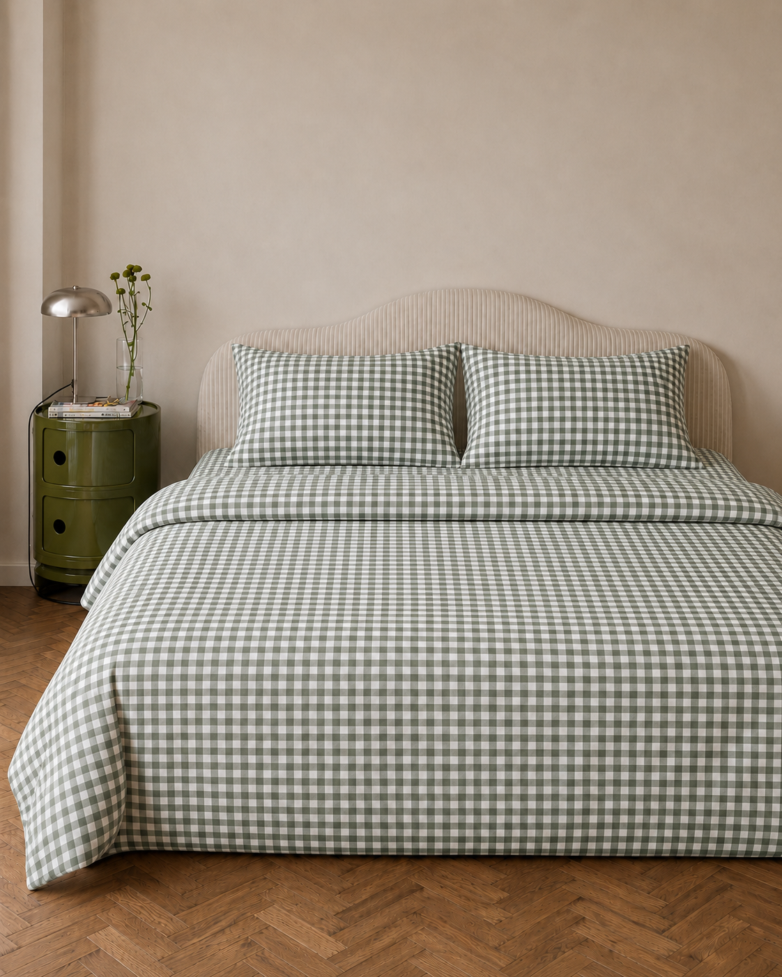 Gingham Washed Cotton Quilt Cover Set