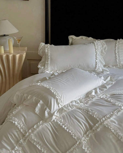 Andrea White Quilt Cover Set