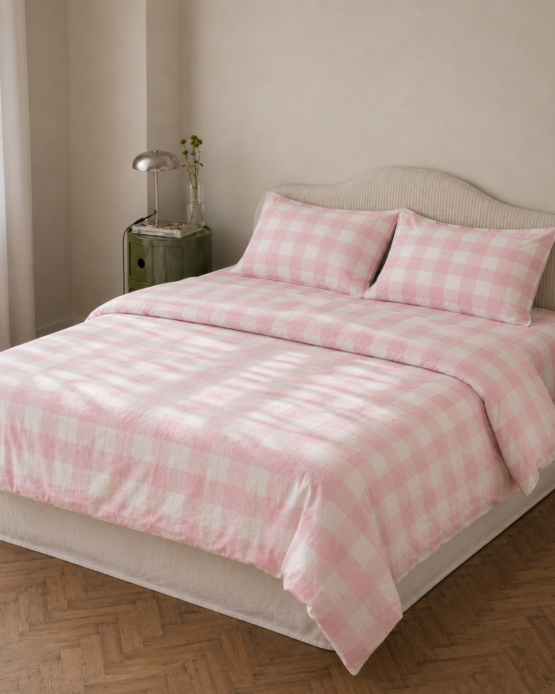 Gingham Cotton Quilt Cover Set