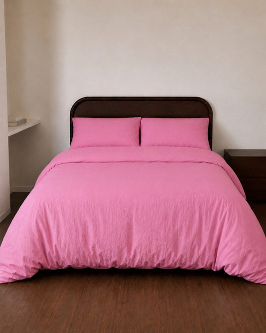 Talia Hot Pink Cotton Quilt Cover Set