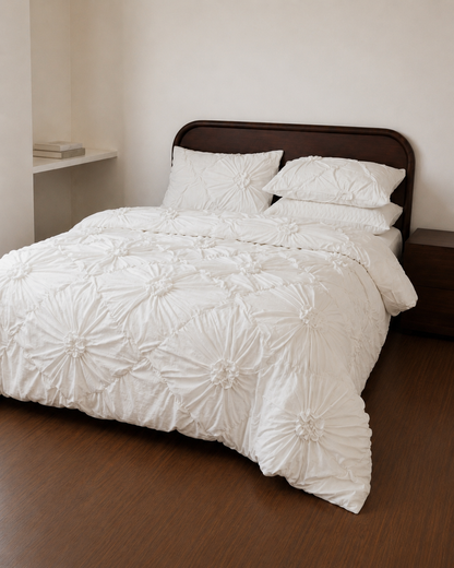 Tatiana White Quilt Cover Set