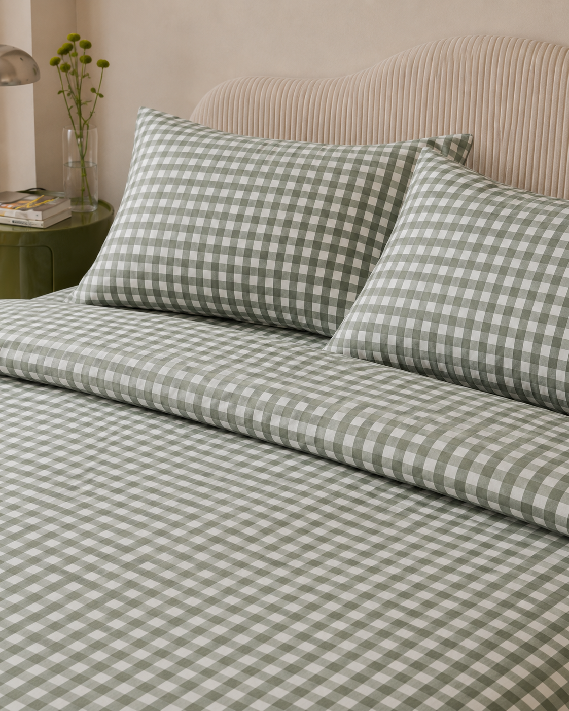 Gingham Washed Cotton Quilt Cover Set