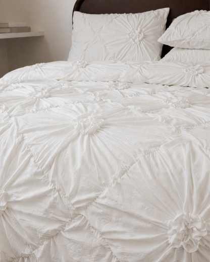 Tatiana White Quilt Cover Set