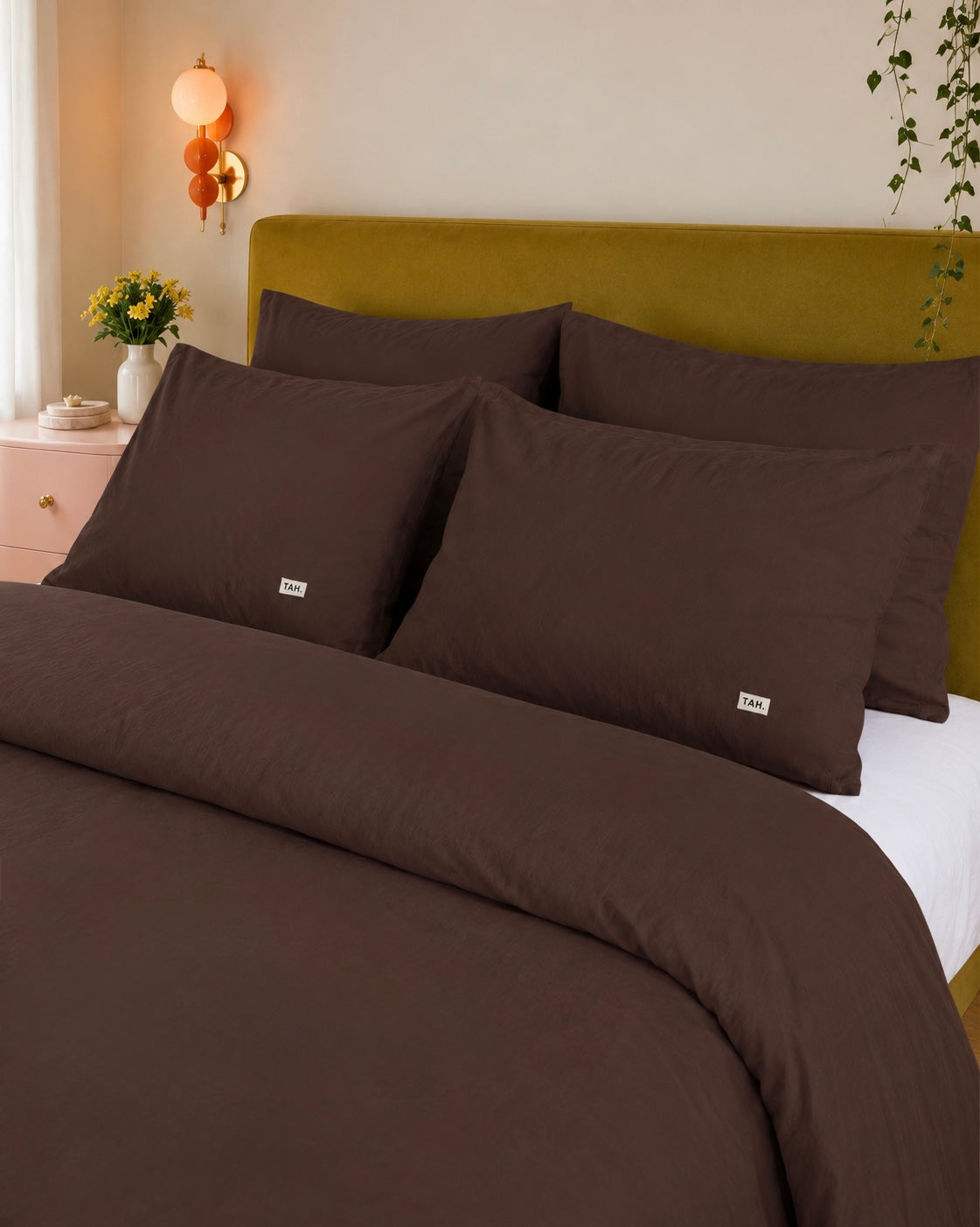 Talia Brown Quilt Cover Set