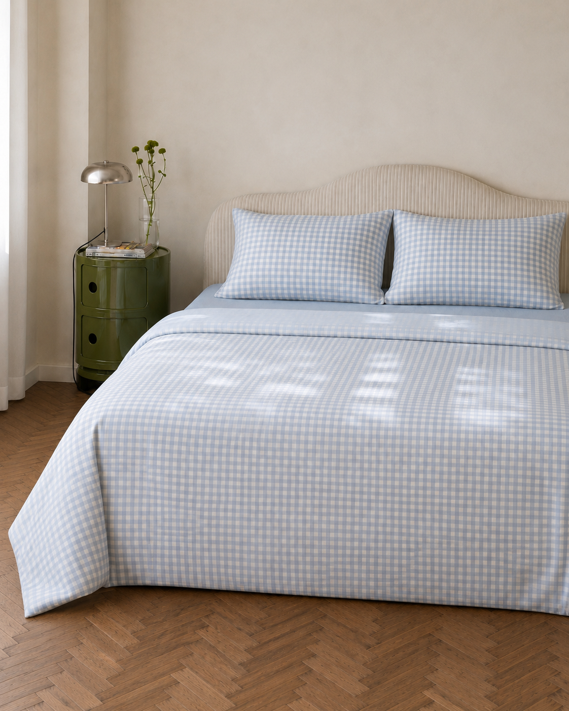 Gingham Quilt Cover Set
