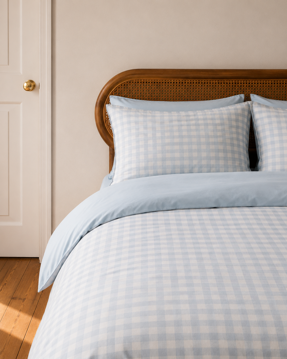 Gingham Quilt Cover Set