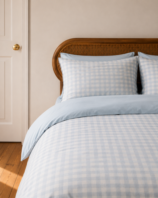 Gingham Quilt Cover Set