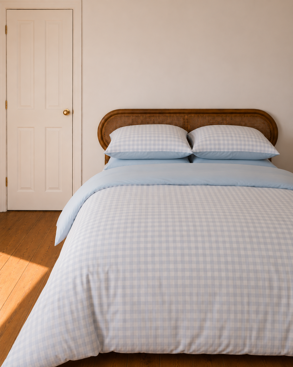 Gingham Quilt Cover Set