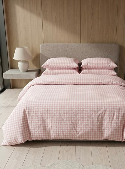 Gingham Quilt Cover Set