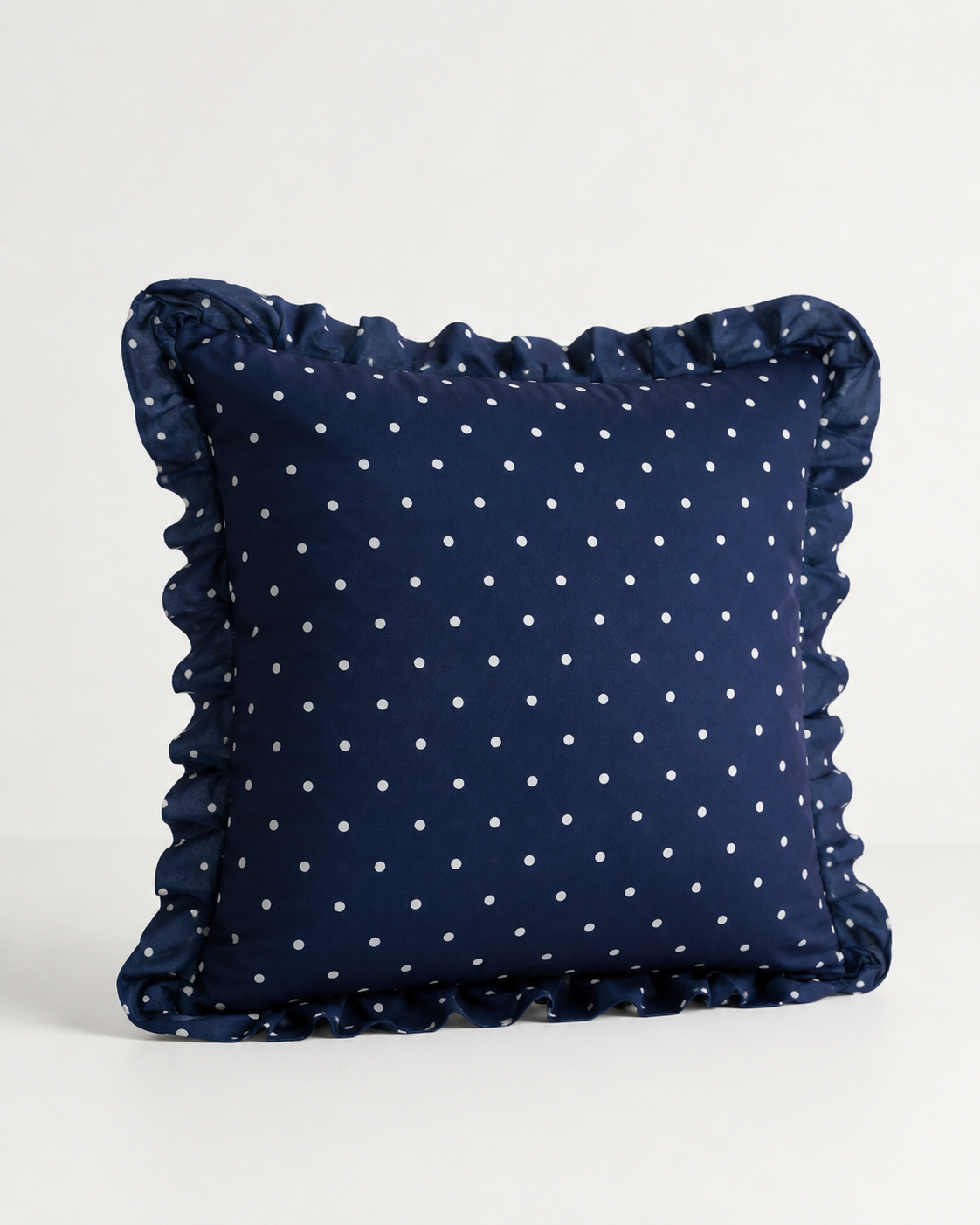 Navy Polka Dot Cushion Cover