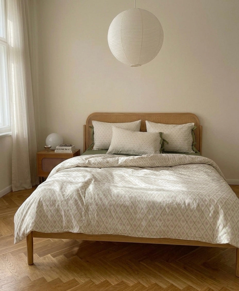 Jasmine Cotton Quilt Cover Set & Flat Sheet