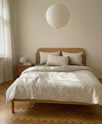 Jasmine Cotton Quilt Cover Set & Flat Sheet